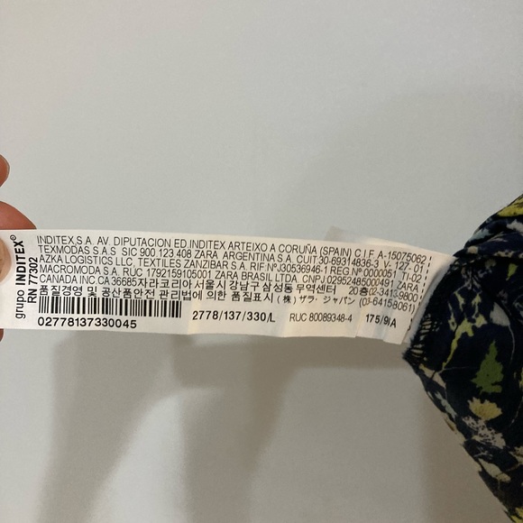 ZARA COLLECTION NWT Mini Floral Dress. Women’s Large - Picture 6 of 7